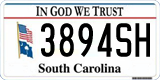 South Carolina, In God We Trust (1234AB/123 4AB)