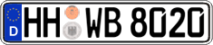 German license plate, Regular plates
