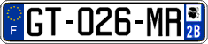 French license plate, SIV (ordinary)