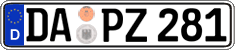 German license plate, Regular plates