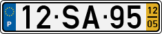 License plate of Portugal, Regular plates