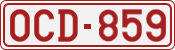 License plate of Belgium, 1951 year system