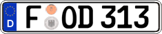 German license plate, Regular plates