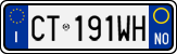 License plate of Italy, Cars (1994 year series)