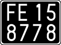 License plate of Italy, Cars (1927 year series)