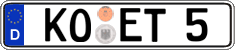 German license plate, Regular plates