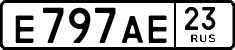 License plate Russia, Cars