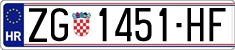 License plate of Croatia, Regular plates