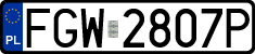 License plates of Poland, Regular car plates