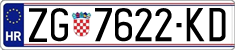 License plate of Croatia, Regular plates