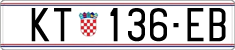 License plate of Croatia, Regular plates