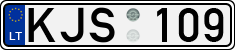 License plate of Lithuania, Cars