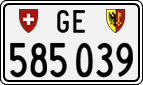 License plate of Switzerland, Cars