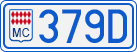 License plate of Monaco, Cars