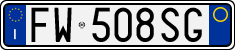 License plate of Italy, Cars (1994 year series)