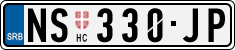License plate of Serbia, Cars