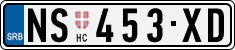 License plate of Serbia, Cars