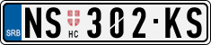 License plate of Serbia, Cars