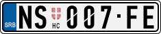 License plate of Serbia, Cars
