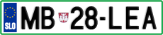 License plate of Slovenia, Cars