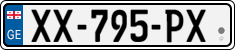 License plate of Georgia, Cars (2014)