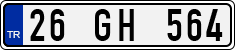 License plate of Turkey, Regular plates
