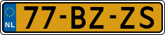 License plate of the Netherlands, Light Commercial Vehicles (1994 system)
