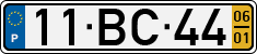 License plate of Portugal, Regular plates