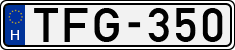 license plates of Hungary, Cars (1990)