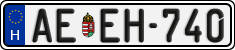 license plates of Hungary, Regular plates (2022)