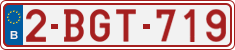 License plate of Belgium, Regular plates (2010)