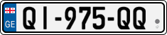 License plate of Georgia, Cars (2014)
