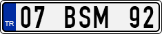 License plate of Turkey, Regular plates