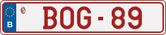 License plate of Belgium, Vanity Plates (2014)
