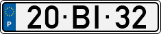License plate of Portugal, Regular plates