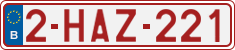 License plate of Belgium, Regular plates (2010)