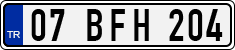 License plate of Turkey, Regular plates