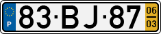 License plate of Portugal, Regular plates