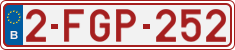 License plate of Belgium, Regular plates (2010)