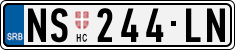 License plate of Serbia, Cars