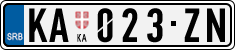 License plate of Serbia, Cars