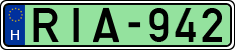 license plates of Hungary, Electric vehicles (1990)