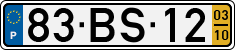 License plate of Portugal, Regular plates