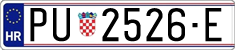 License plate of Croatia, Regular plates