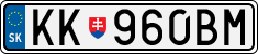 License plate of Slovakia, Cars