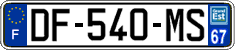 French license plate, SIV (ordinary)