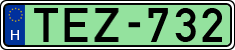 license plates of Hungary, Electric vehicles (1990)