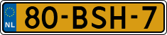 License plate of the Netherlands, Heavy Commercial Vehicles (1994 system)