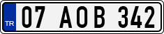 License plate of Turkey, Regular plates