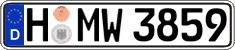 German license plate, Regular plates
